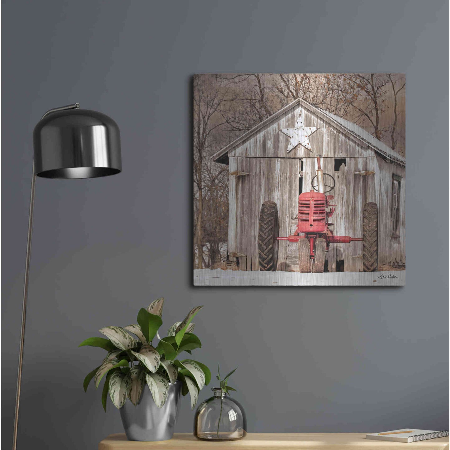 Luxe Metal Art 'Star Shed' by Lori Deiter, Metal Wall Art,24x24