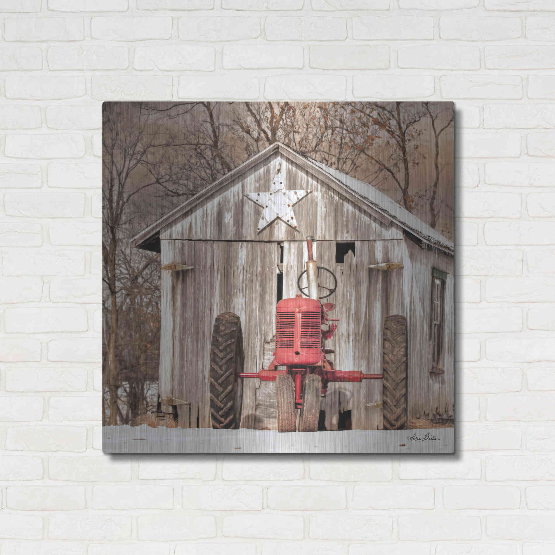 Luxe Metal Art 'Star Shed' by Lori Deiter, Metal Wall Art,36x36