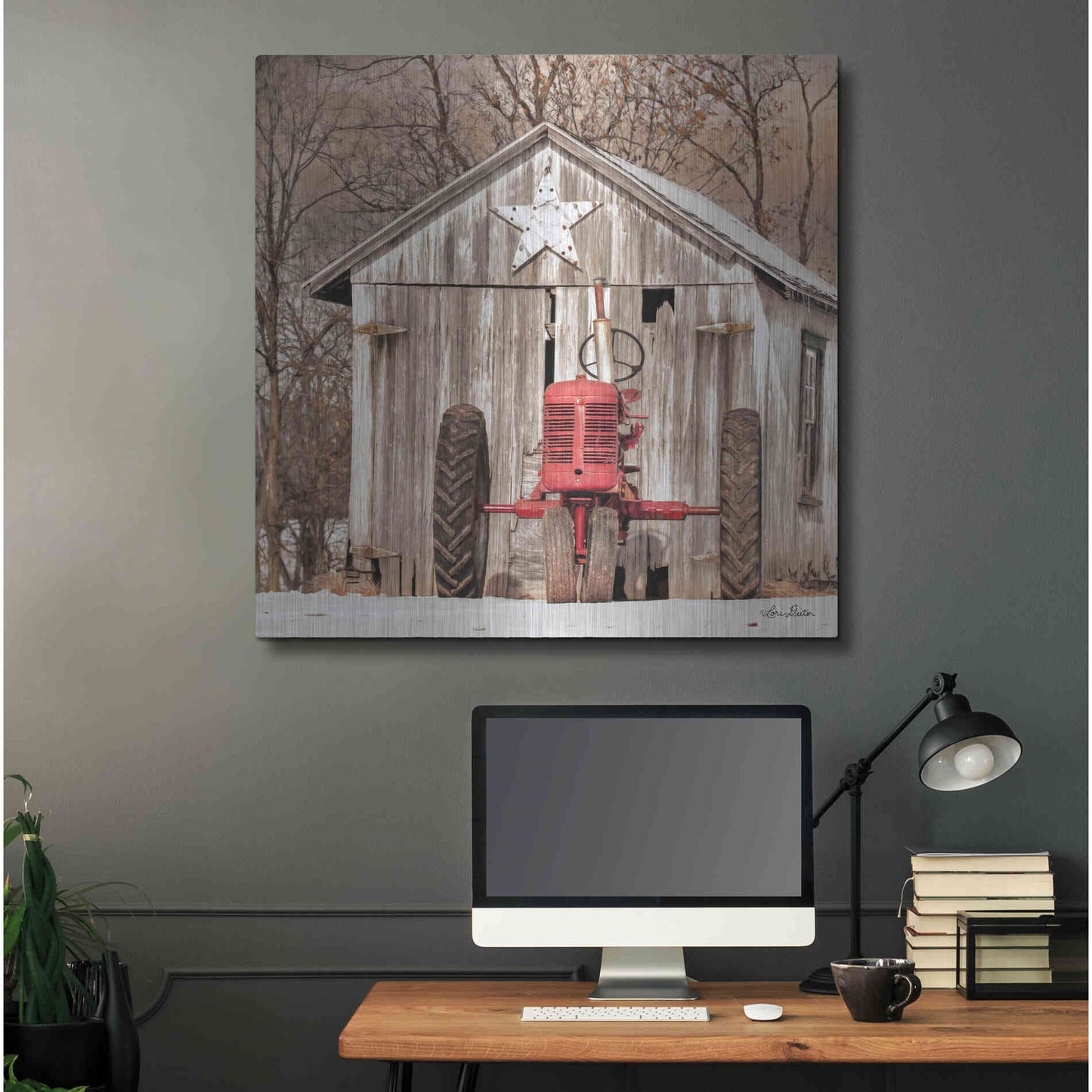 Luxe Metal Art 'Star Shed' by Lori Deiter, Metal Wall Art,36x36