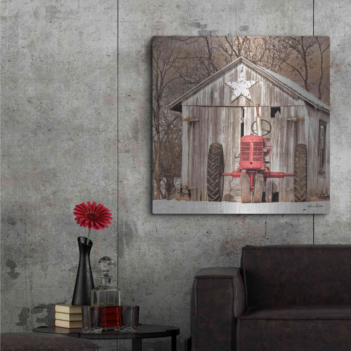 Luxe Metal Art 'Star Shed' by Lori Deiter, Metal Wall Art,36x36