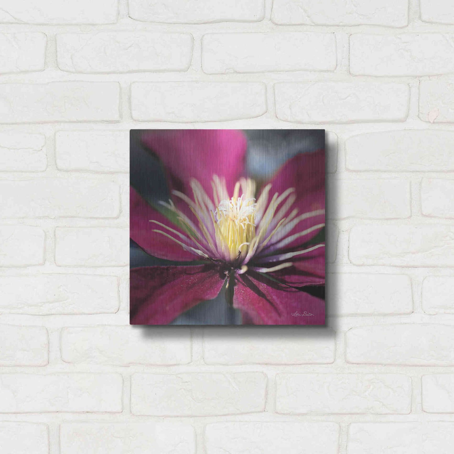 Luxe Metal Art 'Floral Pop II' by Lori Deiter, Metal Wall Art,12x12