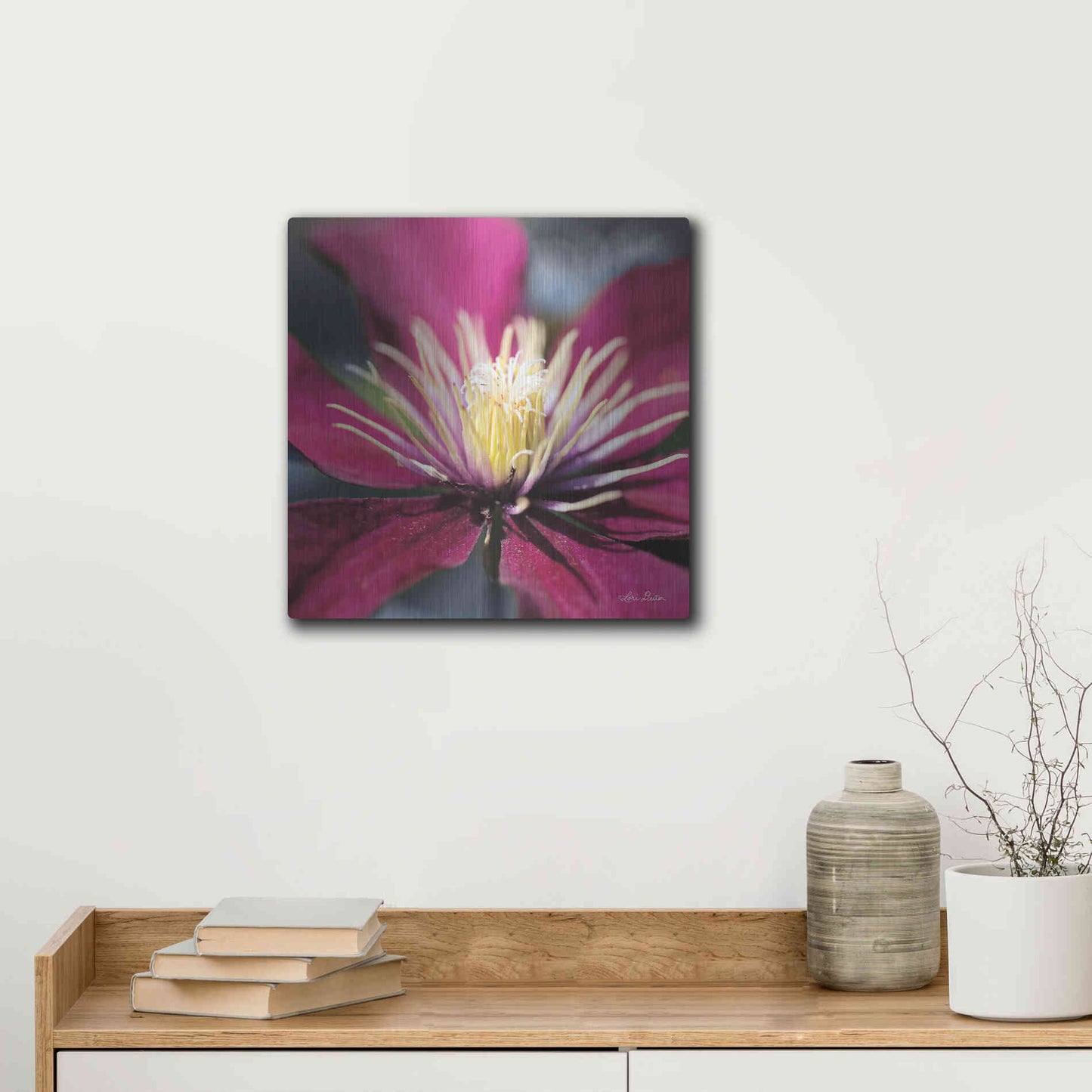 Luxe Metal Art 'Floral Pop II' by Lori Deiter, Metal Wall Art,12x12