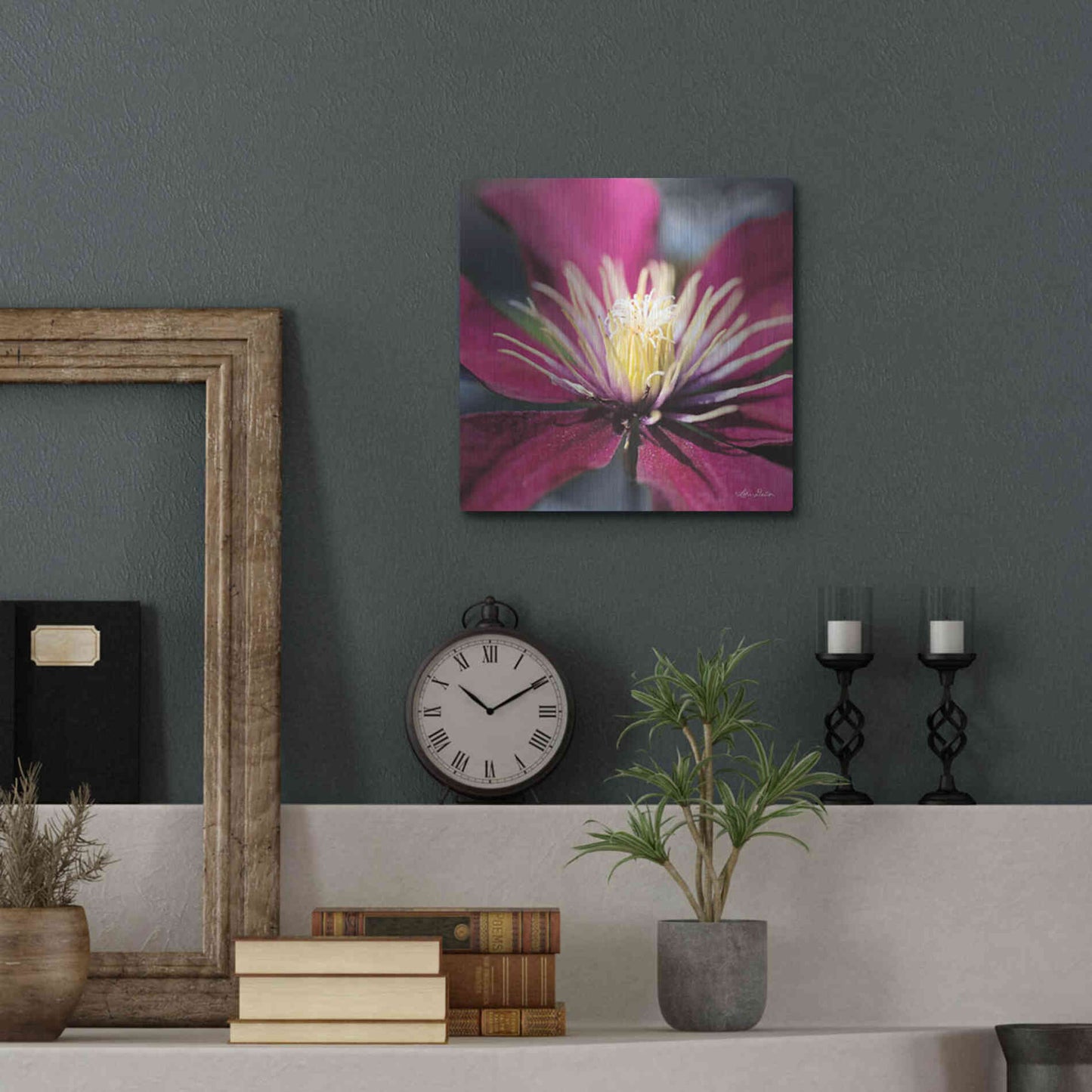 Luxe Metal Art 'Floral Pop II' by Lori Deiter, Metal Wall Art,12x12