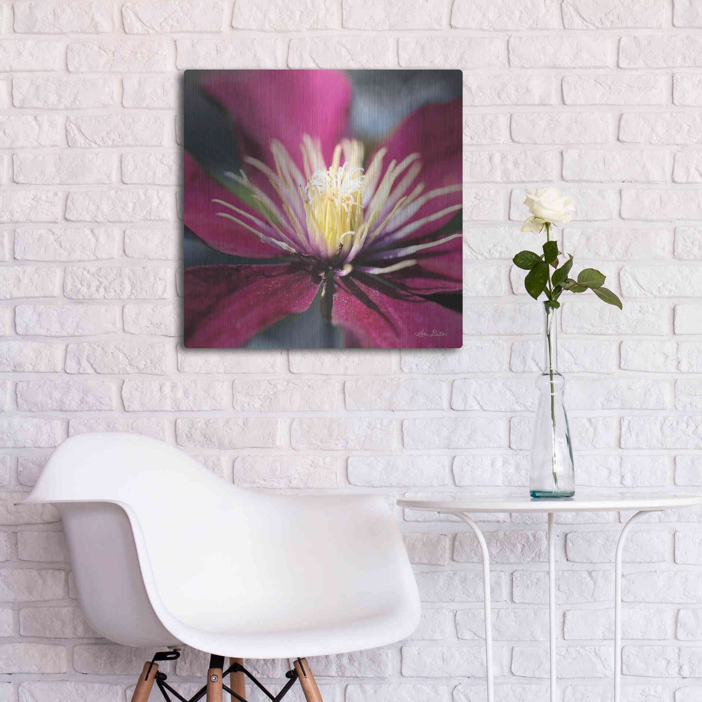 Luxe Metal Art 'Floral Pop II' by Lori Deiter, Metal Wall Art,24x24