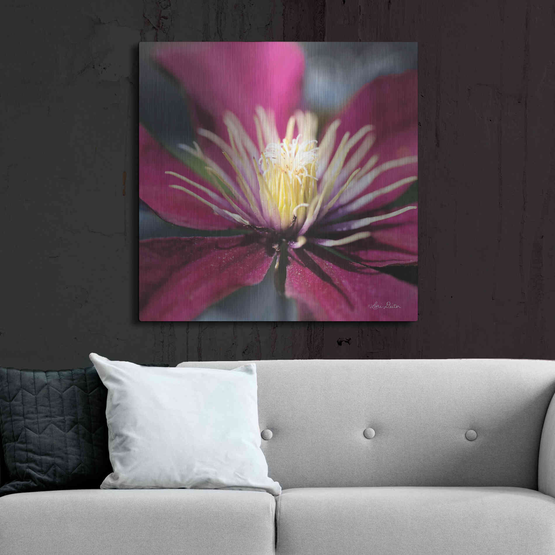 Luxe Metal Art 'Floral Pop II' by Lori Deiter, Metal Wall Art,36x36