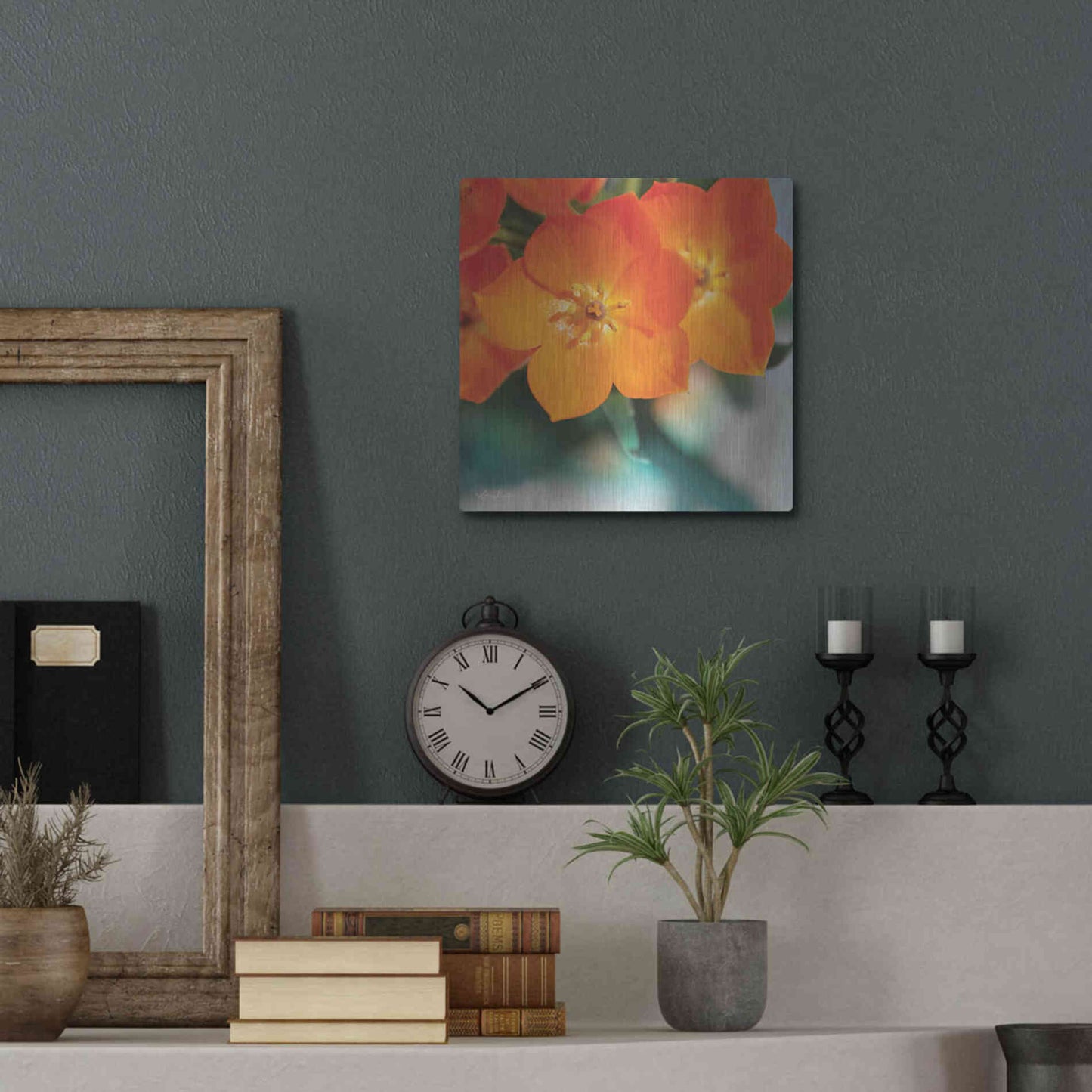 Luxe Metal Art 'Floral Pop III' by Lori Deiter, Metal Wall Art,12x12
