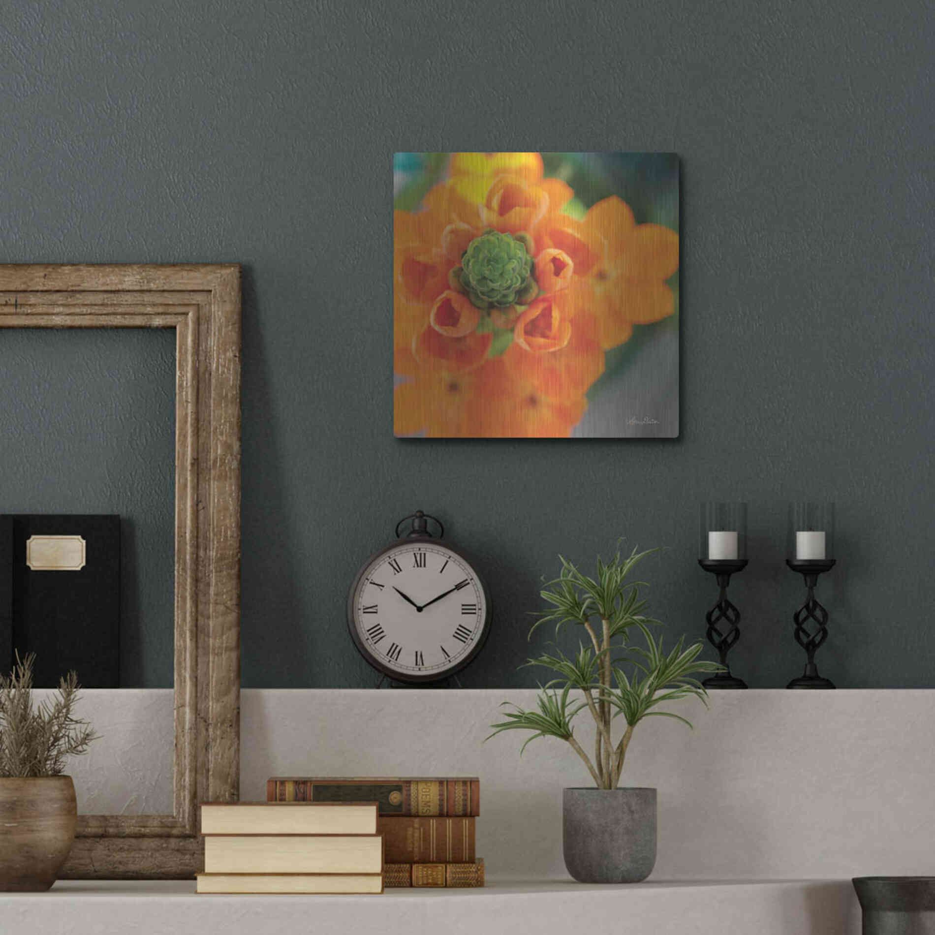 Luxe Metal Art 'Floral Pop IV' by Lori Deiter, Metal Wall Art,12x12