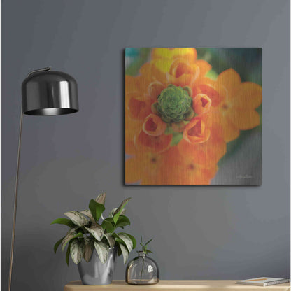 Luxe Metal Art 'Floral Pop IV' by Lori Deiter, Metal Wall Art,24x24