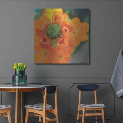 Luxe Metal Art 'Floral Pop IV' by Lori Deiter, Metal Wall Art,36x36