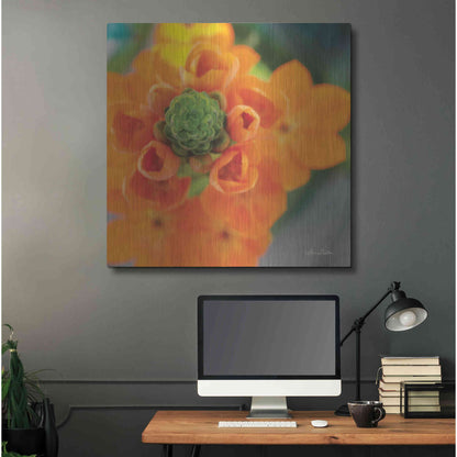 Luxe Metal Art 'Floral Pop IV' by Lori Deiter, Metal Wall Art,36x36