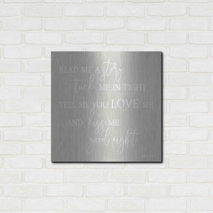 Luxe Metal Art 'Read Me a Story' by Lori Deiter, Metal Wall Art,24x24