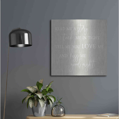 Luxe Metal Art 'Read Me a Story' by Lori Deiter, Metal Wall Art,24x24