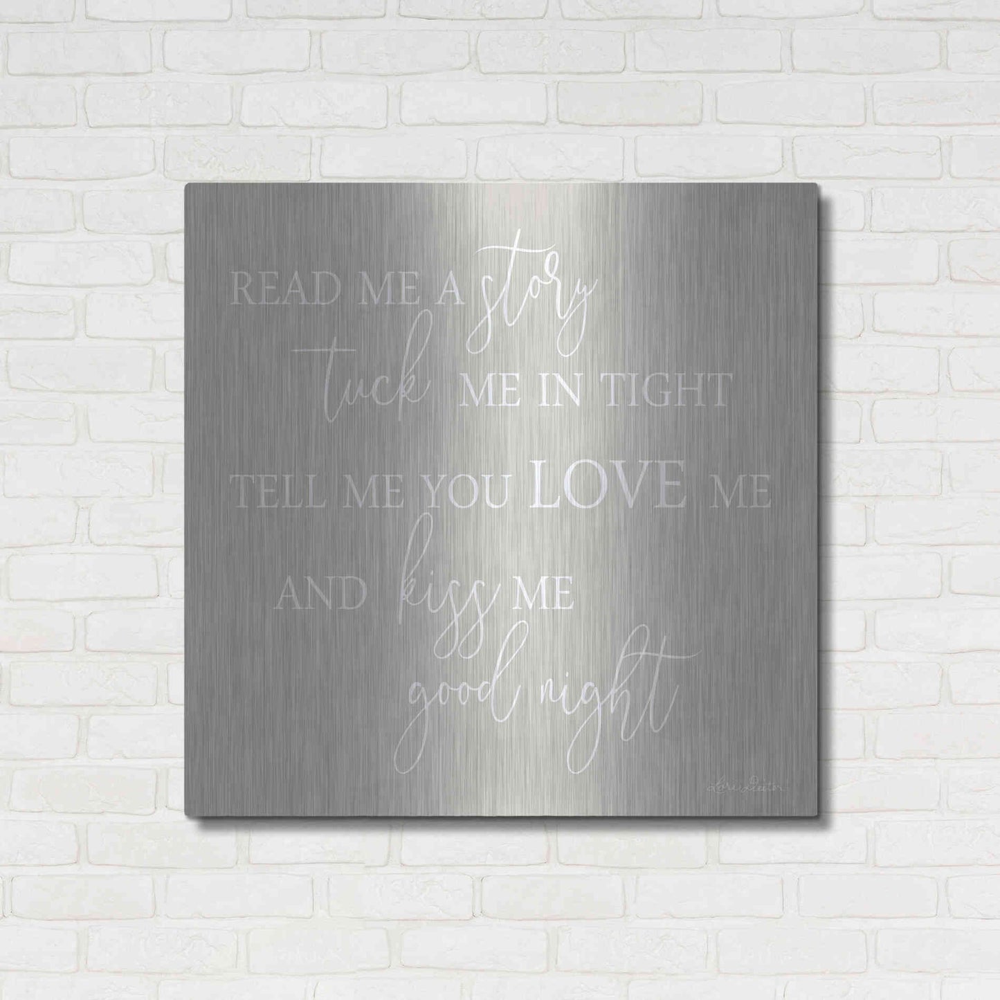 Luxe Metal Art 'Read Me a Story' by Lori Deiter, Metal Wall Art,36x36