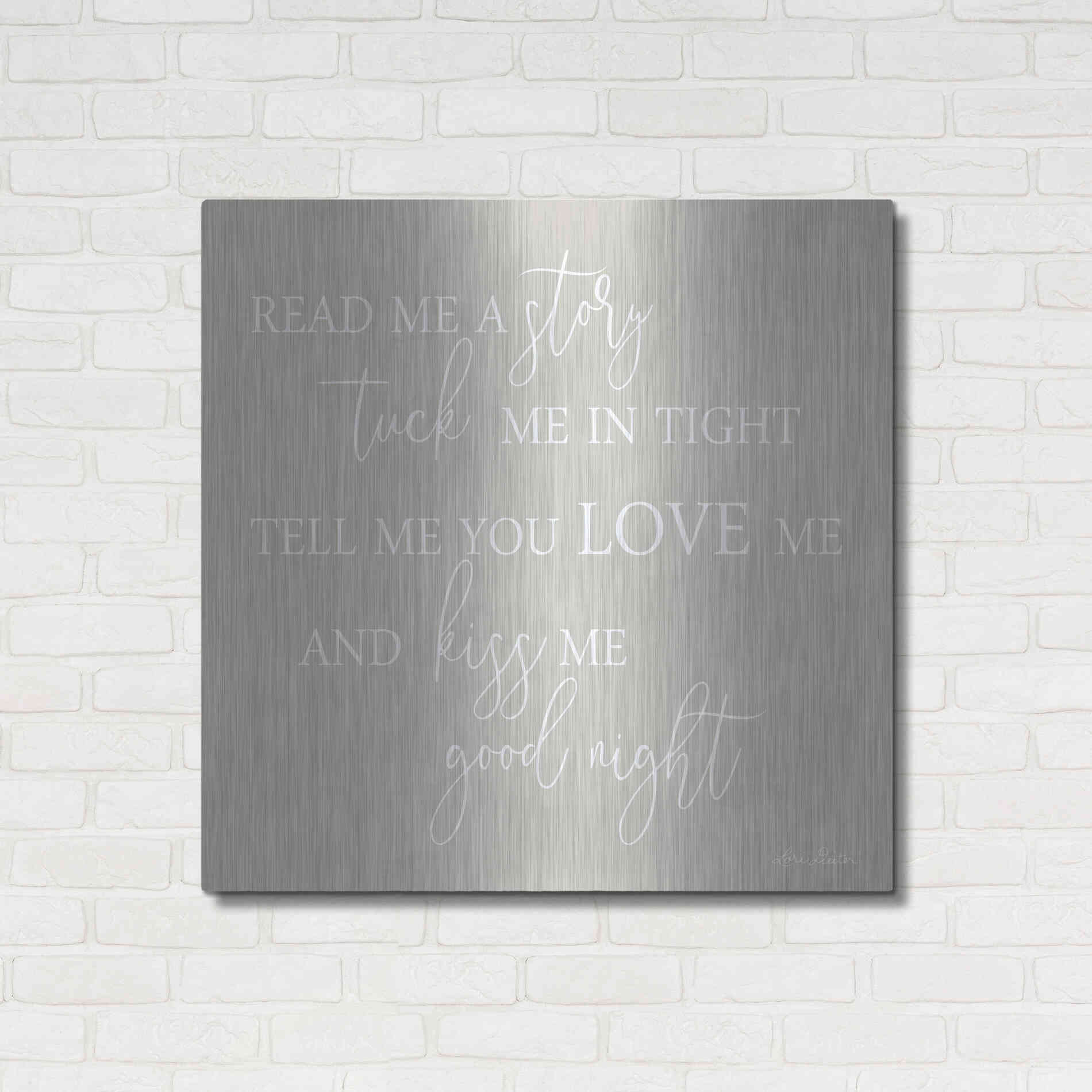 Luxe Metal Art 'Read Me a Story' by Lori Deiter, Metal Wall Art,36x36
