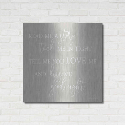 Luxe Metal Art 'Read Me a Story' by Lori Deiter, Metal Wall Art,36x36
