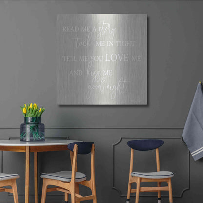 Luxe Metal Art 'Read Me a Story' by Lori Deiter, Metal Wall Art,36x36