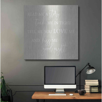 Luxe Metal Art 'Read Me a Story' by Lori Deiter, Metal Wall Art,36x36