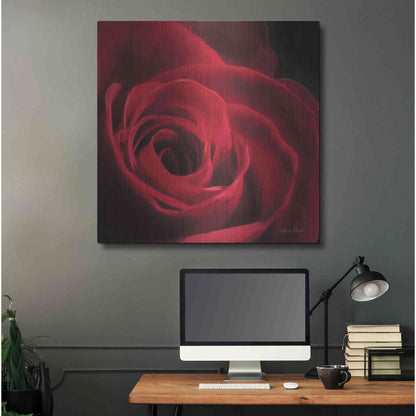 Luxe Metal Art 'The Red Rose I' by Lori Deiter, Metal Wall Art,36x36