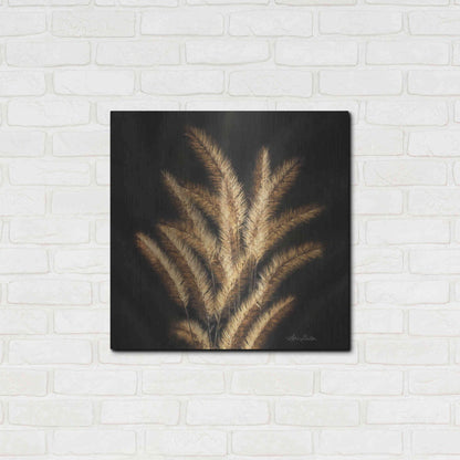 Luxe Metal Art 'Golden Grass II' by Lori Deiter, Metal Wall Art,24x24