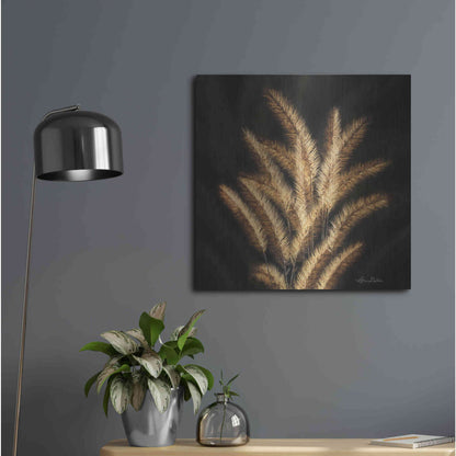Luxe Metal Art 'Golden Grass II' by Lori Deiter, Metal Wall Art,24x24