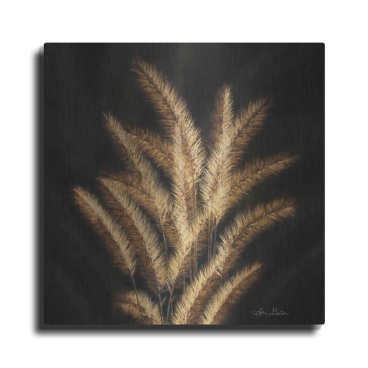 Luxe Metal Art 'Golden Grass II' by Lori Deiter, Metal Wall Art