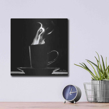 Luxe Metal Art 'Coffee Time II' by Lori Deiter, Metal Wall Art,12x12
