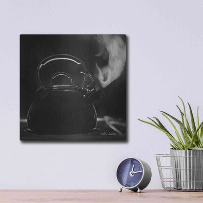 Luxe Metal Art 'Tea Time II' by Lori Deiter, Metal Wall Art,12x12