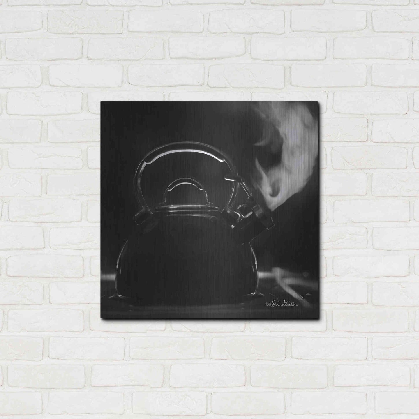 Luxe Metal Art 'Tea Time II' by Lori Deiter, Metal Wall Art,24x24