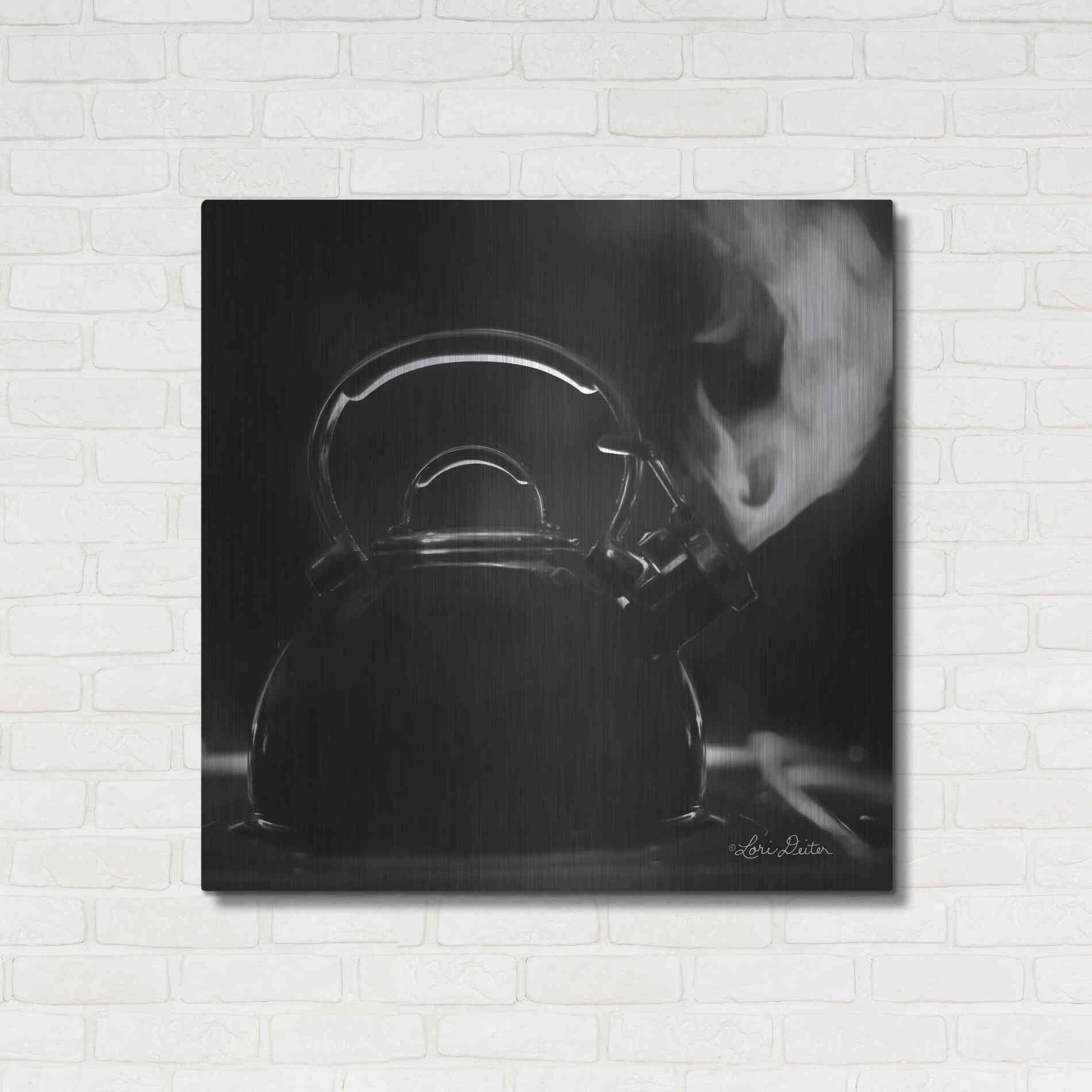 Luxe Metal Art 'Tea Time II' by Lori Deiter, Metal Wall Art,36x36