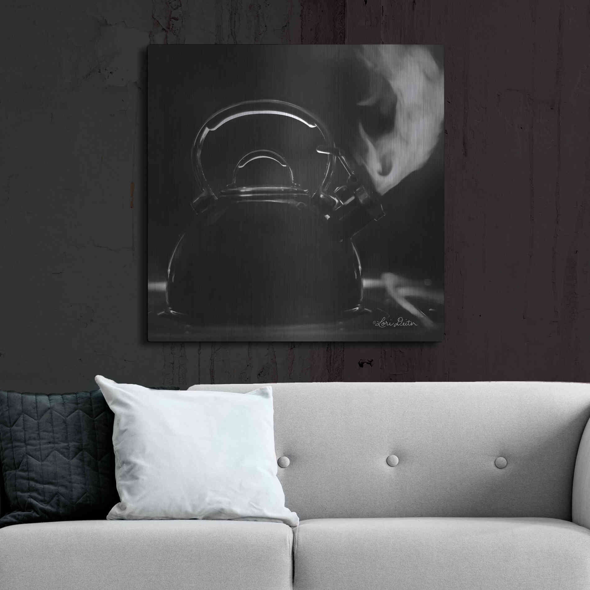 Luxe Metal Art 'Tea Time II' by Lori Deiter, Metal Wall Art,36x36