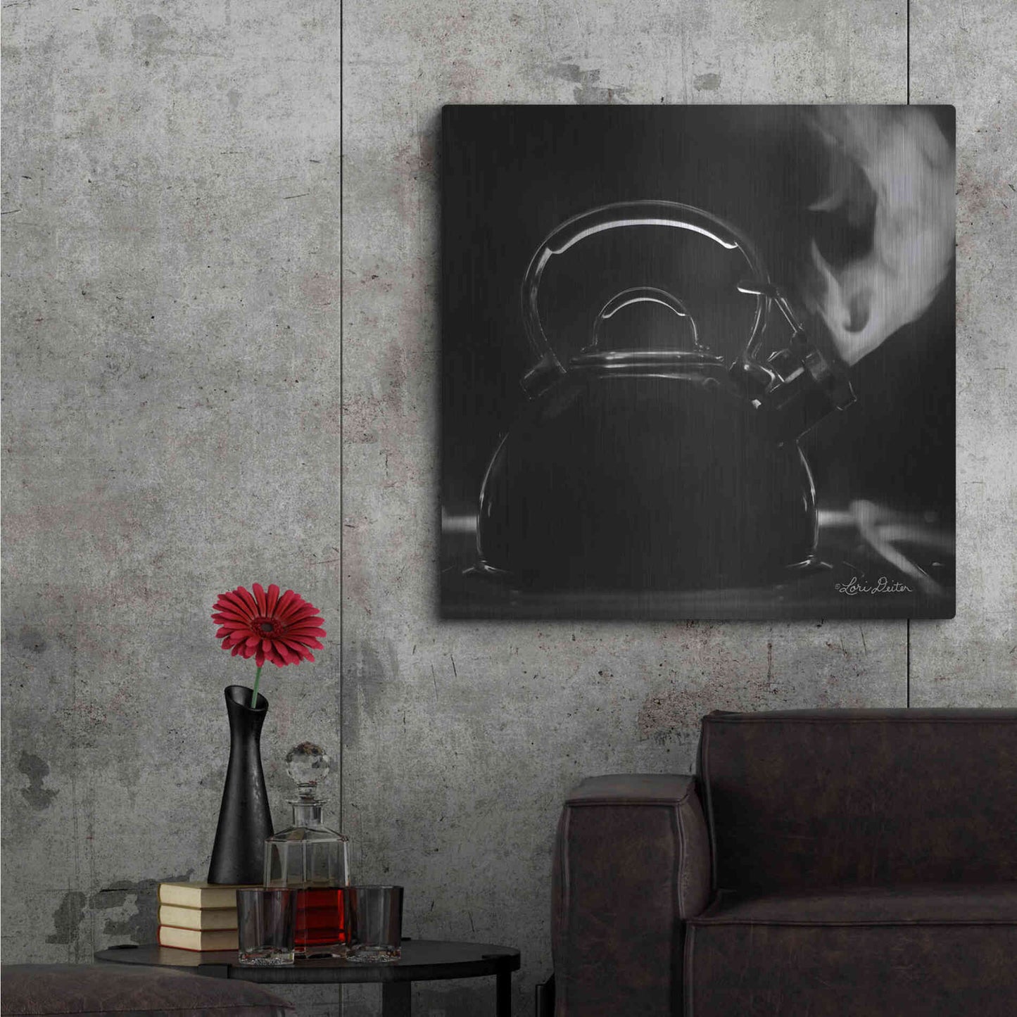 Luxe Metal Art 'Tea Time II' by Lori Deiter, Metal Wall Art,36x36