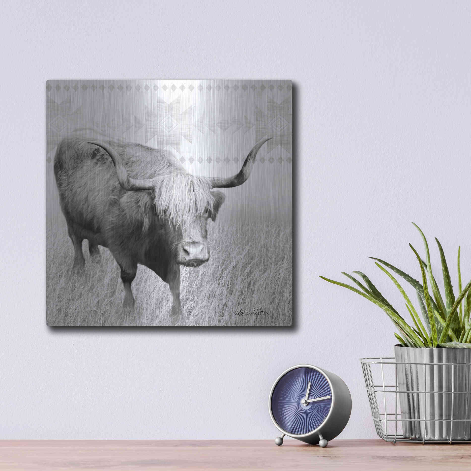 Luxe Metal Art 'I Want a Nose Ring' by Lori Deiter, Metal Wall Art,12x12