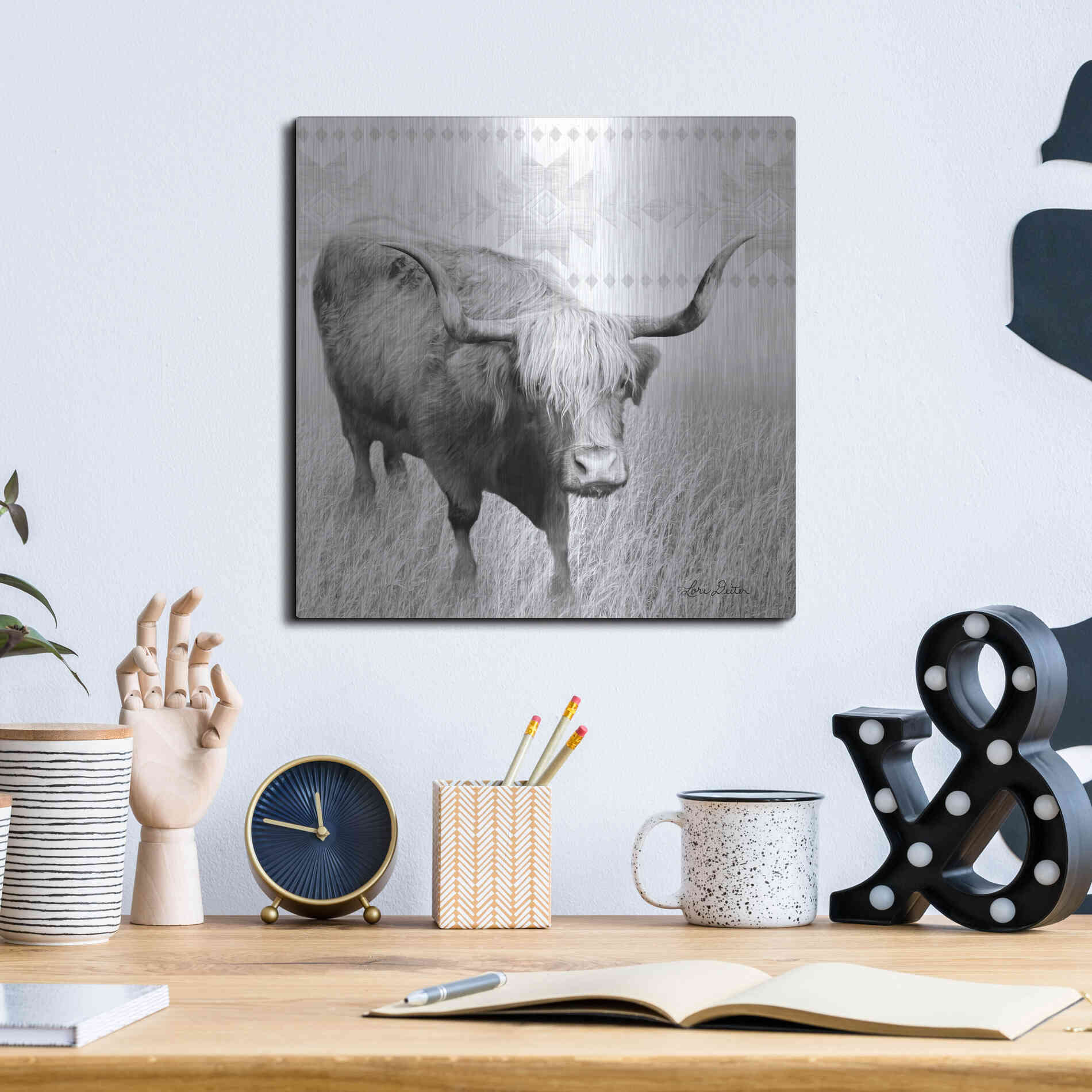 Luxe Metal Art 'I Want a Nose Ring' by Lori Deiter, Metal Wall Art,12x12
