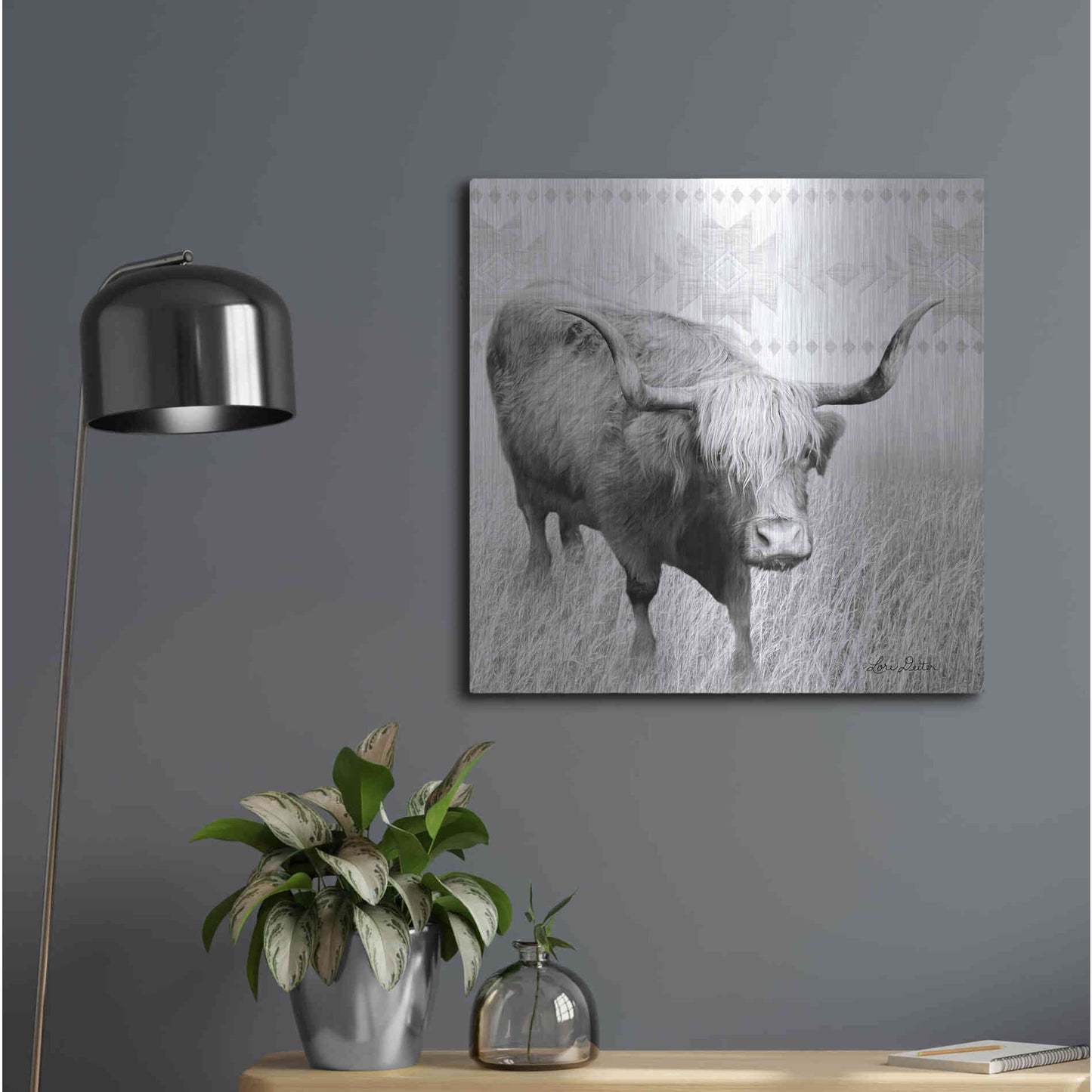 Luxe Metal Art 'I Want a Nose Ring' by Lori Deiter, Metal Wall Art,24x24