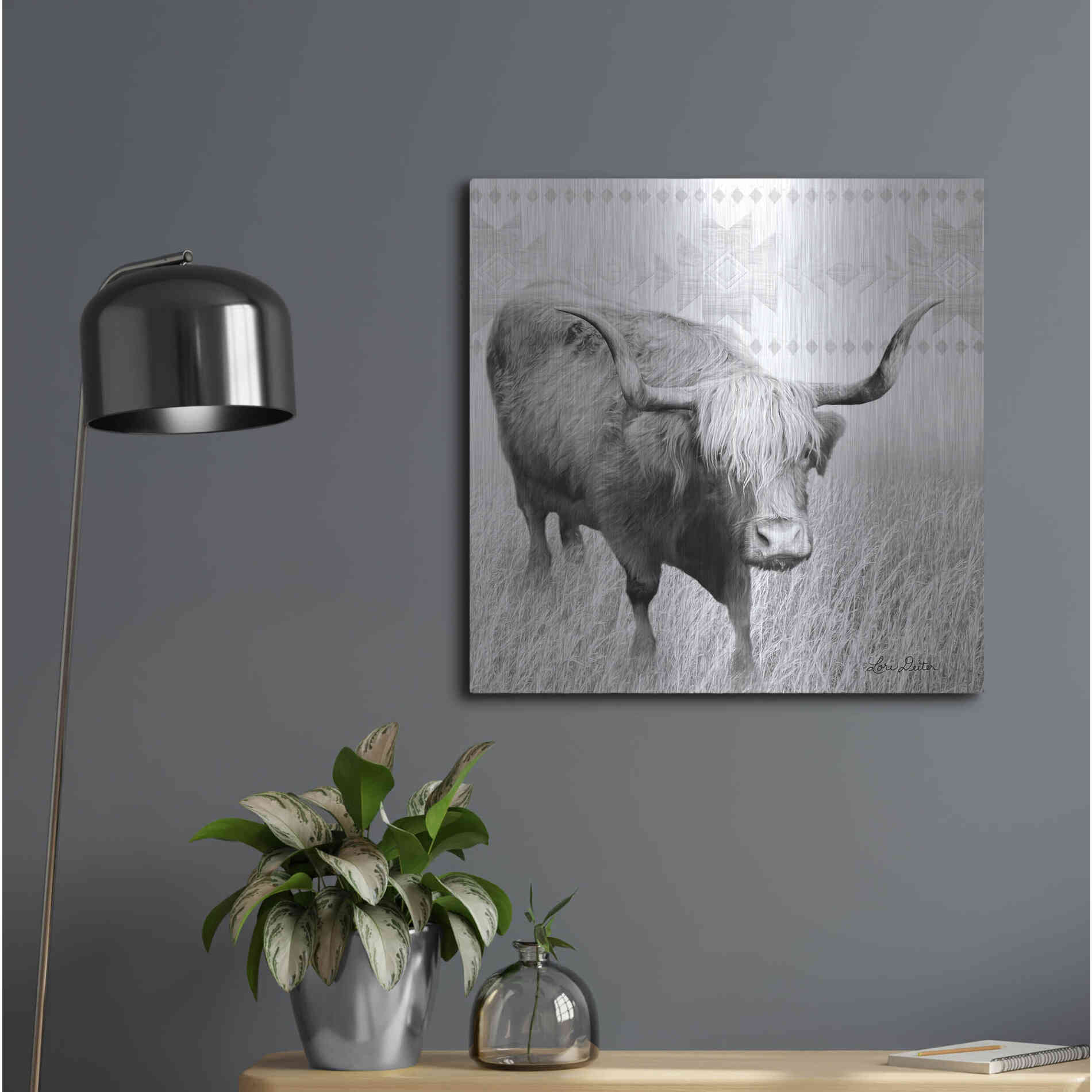 Luxe Metal Art 'I Want a Nose Ring' by Lori Deiter, Metal Wall Art,24x24
