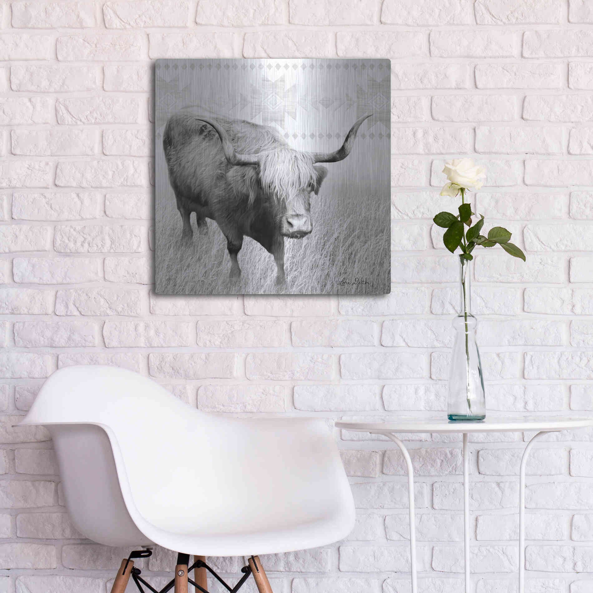 Luxe Metal Art 'I Want a Nose Ring' by Lori Deiter, Metal Wall Art,24x24