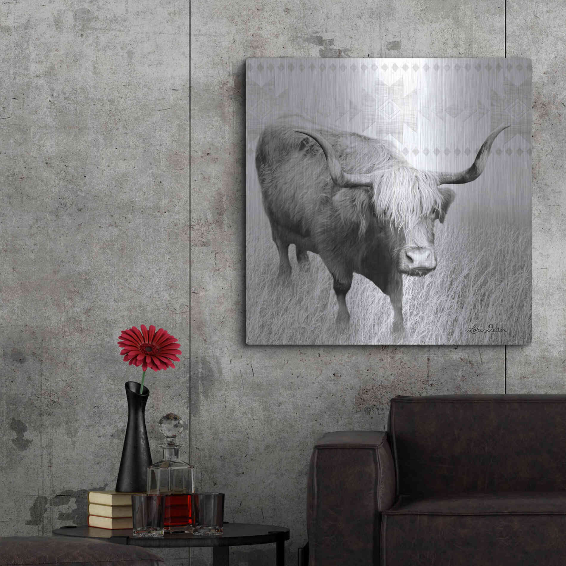 Luxe Metal Art 'I Want a Nose Ring' by Lori Deiter, Metal Wall Art,36x36
