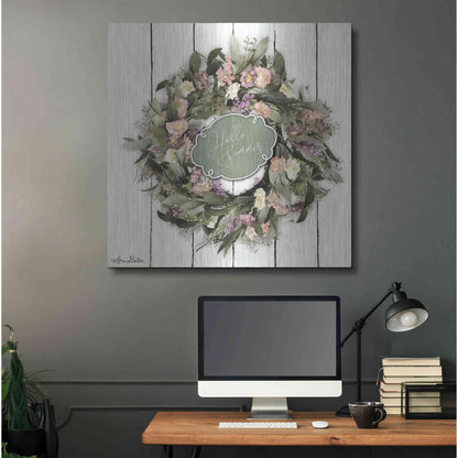 Luxe Metal Art 'Hello Summer Wreath' by Lori Deiter, Metal Wall Art,36x36