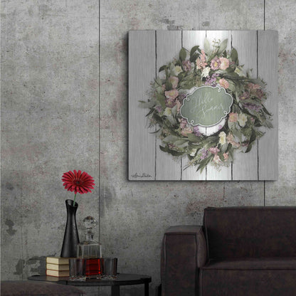 Luxe Metal Art 'Hello Summer Wreath' by Lori Deiter, Metal Wall Art,36x36