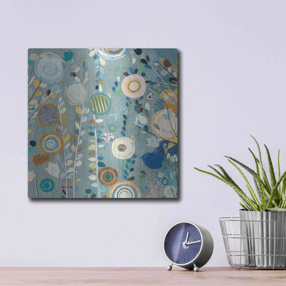 Luxe Metal Art 'Ocean Garden II Square' by Candra Boggs, Metal Wall Art,12x12