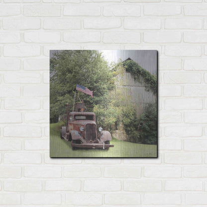 Luxe Metal Art 'Towing the Line' by Lori Deiter, Metal Wall Art,24x24