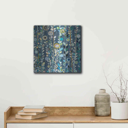 Luxe Metal Art 'Navy Blue Sky Crop' by Candra Boggs, Metal Wall Art,12x12