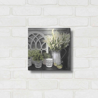 Luxe Metal Art 'Black and Green Still Life' by Lori Deiter, Metal Wall Art,12x12