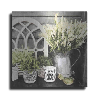 Luxe Metal Art 'Black and Green Still Life' by Lori Deiter, Metal Wall Art