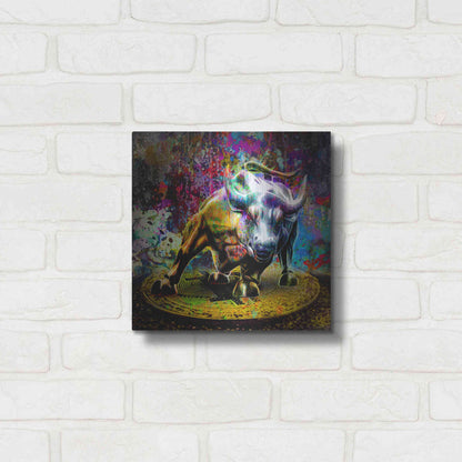Luxe Metal Art 'Bitcoin Bull Market,' Metal Wall Art,12x12