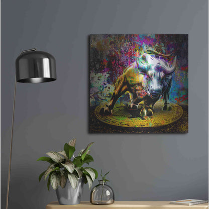 Luxe Metal Art 'Bitcoin Bull Market,' Metal Wall Art,24x24