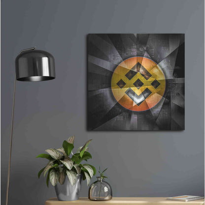 Luxe Metal Art 'BNB Binance Coin,' Metal Wall Art,24x24
