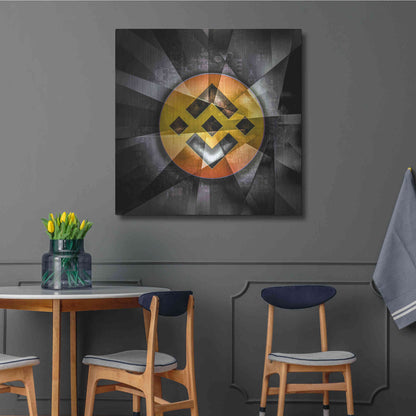 Luxe Metal Art 'BNB Binance Coin,' Metal Wall Art,36x36