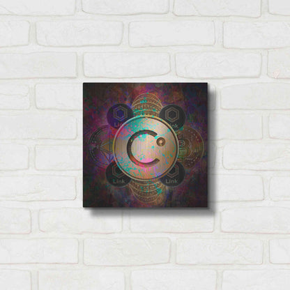 Luxe Metal Art 'CEL Celsius Network Crypto Pyramid,' Metal Wall Art,12x12