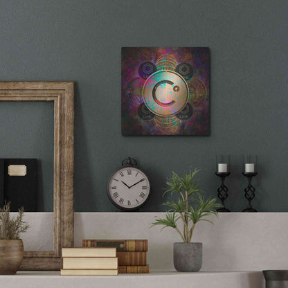 Luxe Metal Art 'CEL Celsius Network Crypto Pyramid,' Metal Wall Art,12x12